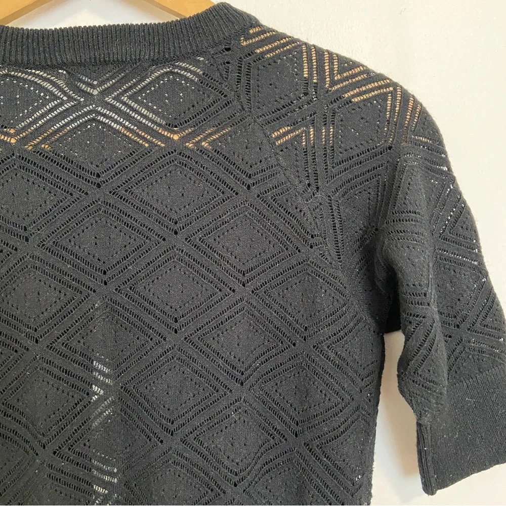 Cropped Black Lace Cardigan Small GUC - Picture 3 of 8